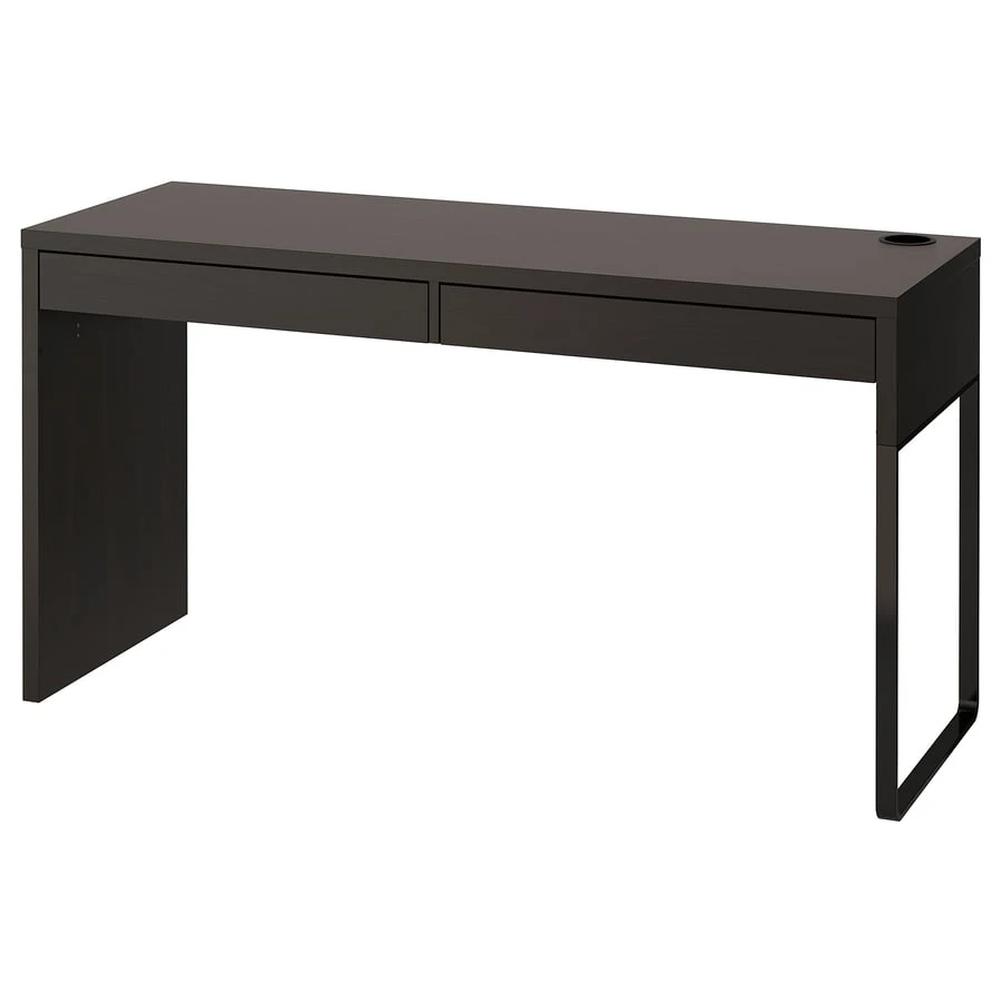 MICKE Desk, white, 142x50 cm