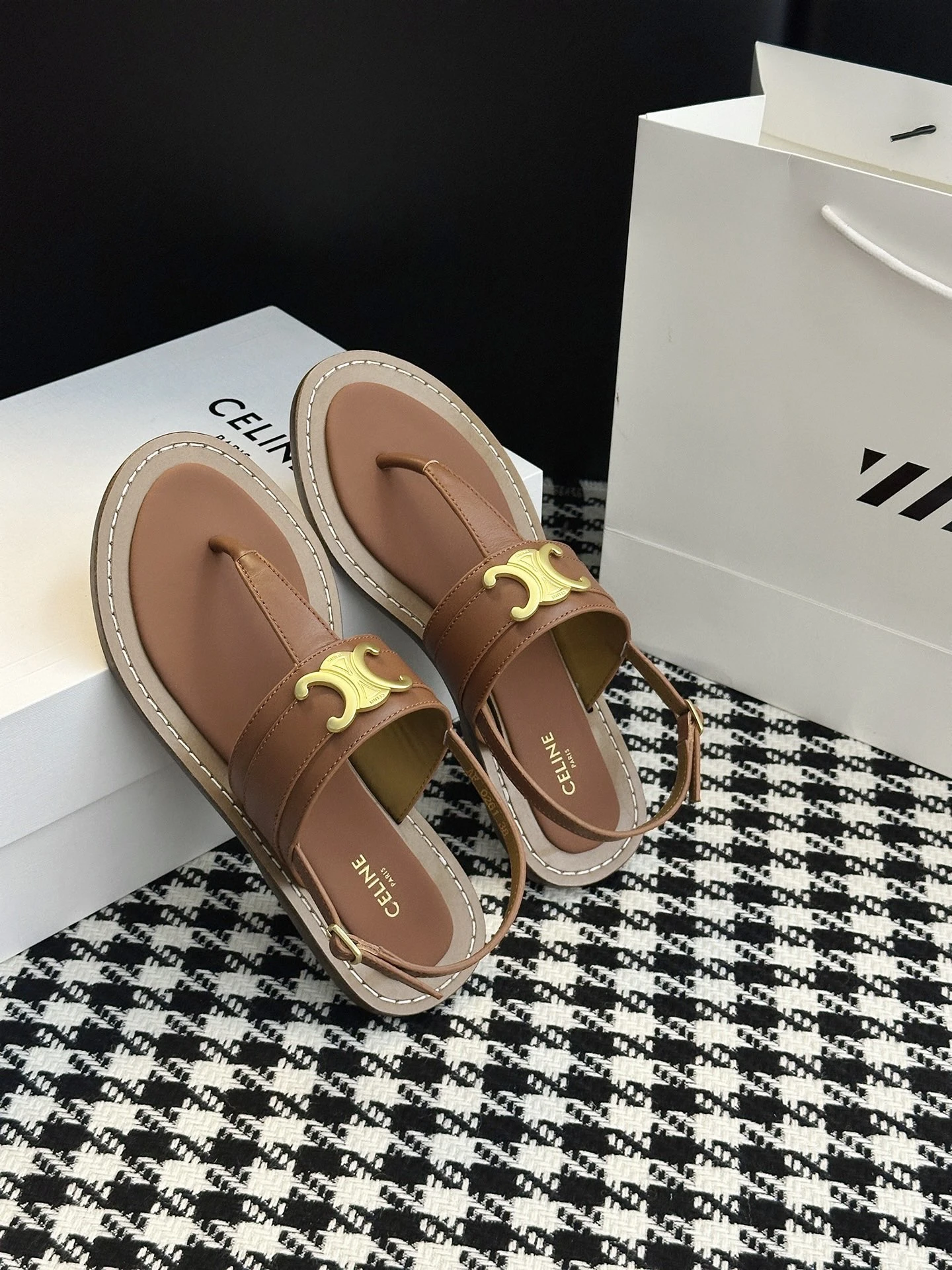 New SS Celine Retro Roman Sandals, 390