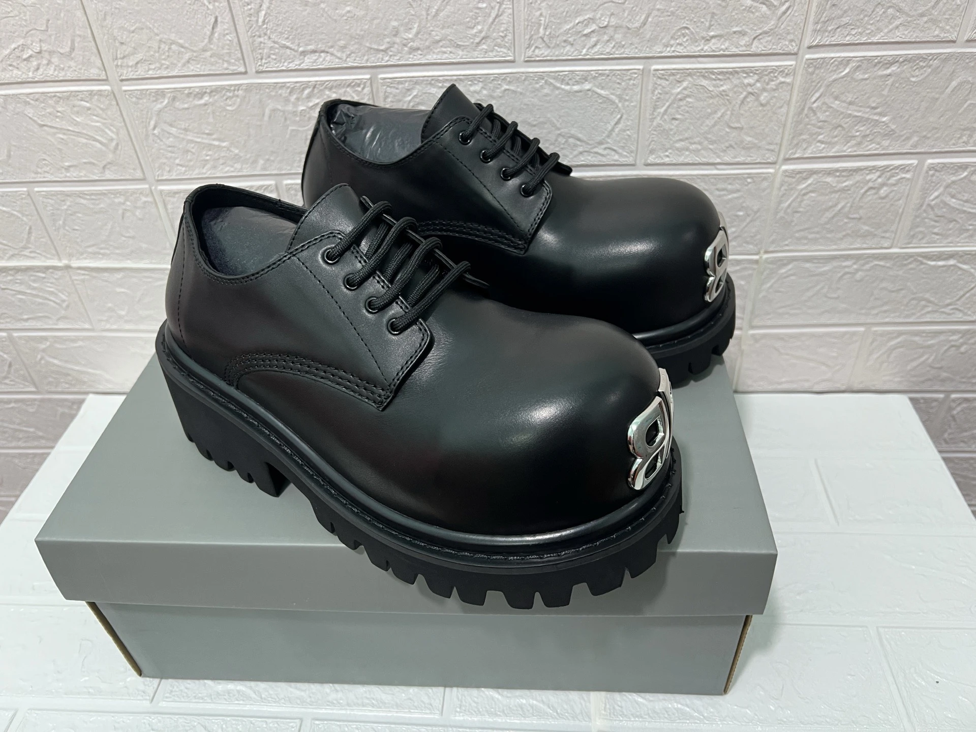 Balenciaga Stomper Iron Toe Derby Shoes