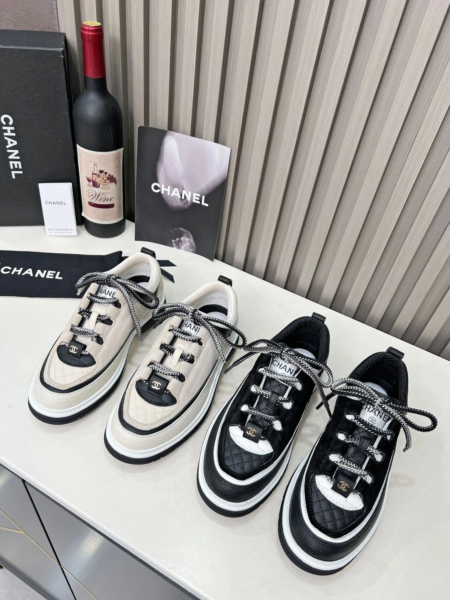 Chanel 25c New Early Spring Casual Sneakers with Thick Soles, Premium Edition