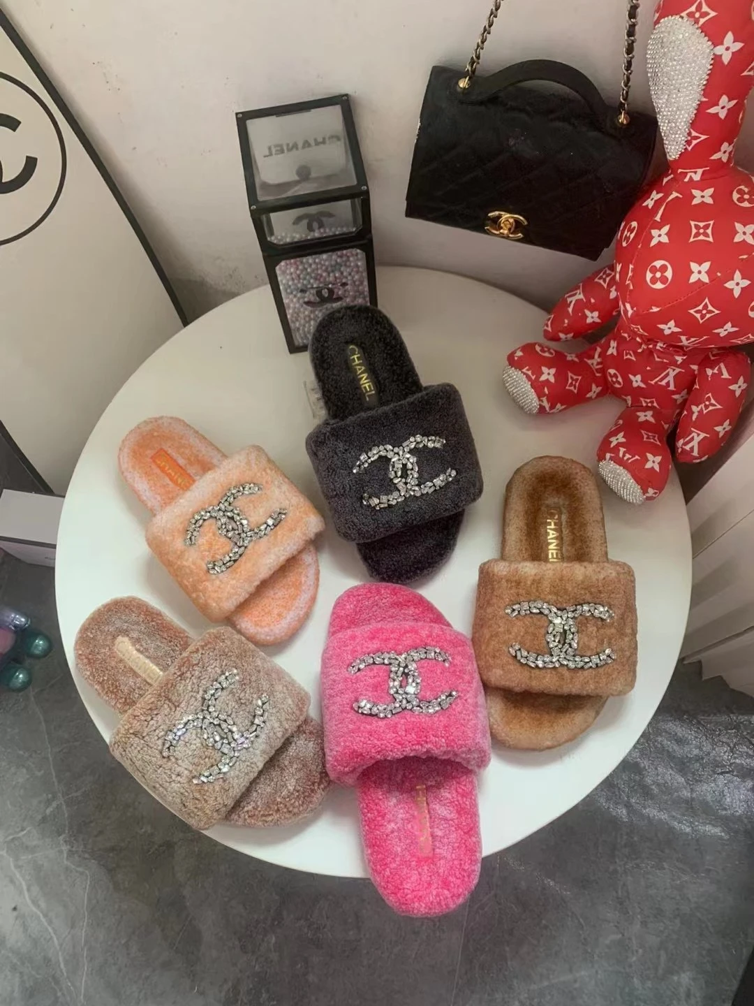Chanel's latest hit, rhinestone slippers