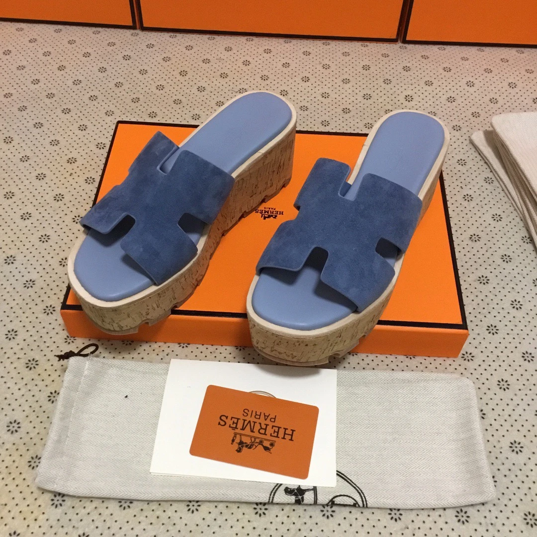 Jia H Platform Wedge Slippers